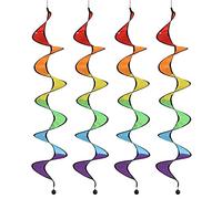 4 Piezas Rainbow Espiral Molinos de Viento, Hilandero Garden Spinners Tent Decoración para La Decoración de Acampar Al Aire Libre En El Patio