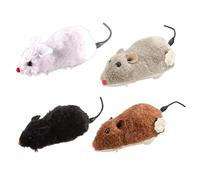 4 Piezas Ratones De Juguete para Gatos De Cuerda, Ratones Interactivos para Gatos, Juguetes para Gatos con Movimiento Ratones,Juguetes para Perros Juguete De Rata Mecánica Juguete De Cuerda Mascota