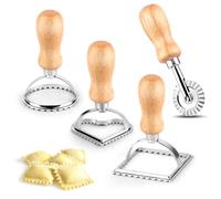 4 Piezas Ravioli Maker Stamp Sellos para Hacer Raviolis,Cortadores de Raviolis,Dumpling Maker Cortadores,Maquina Hacer Raviolis,Cortador para hacer ravioli,para Hacer Raviolis,Empanadillas o Galletas