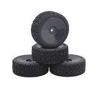 4 Piezas RC Car 66mm neumáticos de Goma para WLtoys 144001 y 1/18 1/16 1/10 RC Buggy Crawler On/Off Road Repuestos de Coches - Negro