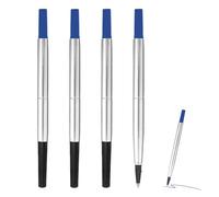 4 Piezas Recambio Bolígrafo Roller para Parker, Recambio Punta Fina para Parker, Tinta Azul Punta Mediana 0.7mm para Escritura Diaria y Profesional Compatible con Bolígrafos Roller de Diversas Marcas