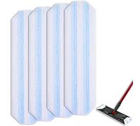 4 Piezas Recambio Fregona Compatible con Vileda H2PrO y O-Cedar H2PrO Mopa Plana Flat Mop Paños Microfibra Almohadilla de Repuesto Lavables y Reutilizables Refills Cloths para Todos los Suelos Duros
