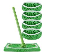 4 Piezas Recambios de Mopa Lavables y Reutilizables, Recambio Mopa Microfibra, Paños Reutilizables para Mopa Swiffer Sweeper, para Limpiar Suelos Duros, Suelos de Madera, 25.4X11.5cm