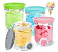 4 Piezas Recipiente Creami para Ninja Creami Swirl NC701EU 480ML Recipientes de Helado para Ninja Creamy, Libre de BPA y Apto para Lavavajillas