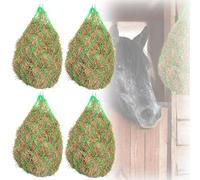 4 Piezas Red De Heno, Red Para Heno, Comedero Para Caballo De Alimentación Lenta, 36 Cm De Largo, Agujero De 5 Cm De Largo Heno Red Para Caballos Estrecha Malla De Heno Grande Para Cabras, Animales