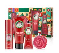 4 Piezas Regalos para Navidad Mujer, incluye Body Milk, Crema de Manos Navidad, Bruma Corporal, Jabones Naturales, Fragancia Profundamente Nutritiva y Duradera, para uso Personal Como para Regalar
