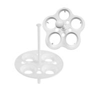 4 Piezas Rejilla para Cocer Huevos al Vapor, 4 y 5 Orificios | Diseño, Distribución Uniforme del Calor, Limpieza Sencilla, Blanco, para Verduras y Huevos en Cocción