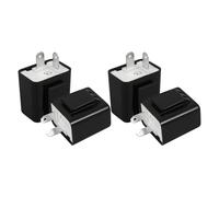 4 Piezas Relé de Intermitencia LED Ajustable, 12 V Negro | Señal Estable, Rendimiento Fiable, Compatible Luz Direccional y Bombillas Led, Carcasa ABS Electrónica