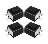 4 Piezas Relé de Intermitencia LED Ajustable, Negro | Control Electrónico Estable, Corrige Parpadeo de Bombillas Led, Pieza ABS para Señalización y Uso Diario