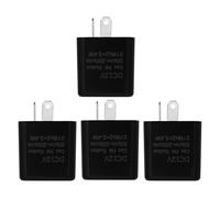 4 Piezas Relé de Intermitencia LED Electrónico Regulable Dc12v | ABS Negro, Socket de 2 Pines y 21w X2 3.4w, Mejora la Visibilidad en Señalización
