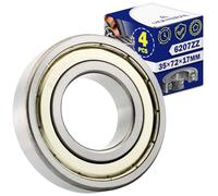 4 Piezas Rodamientos de Bolas Universal 6207ZZ para el Motor con Tamaño 35x72x17 mm - MONTERAL