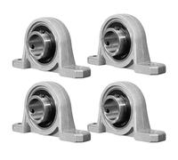 4 Piezas Rodamientos de Cojinetes, Rodamientos De Bolas Bridas, Rodamientos de Cojinetes con Soporte, Cojinete de Bloque de Almohada, Rodamientos de Cojinetes con Soporte, para Impresora 3D (20mm)