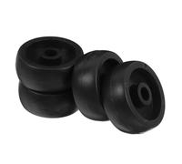 4 Piezas Rueda de Ejercicio Rodillo de Plástico Negro | Rodillo Bici, Fácil Instalación y Almacenamiento, PP Pa Resistente al Desgaste para Gimnasio y Hogar
