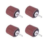4 Piezas Rueda de Lijado para Pulido Vástago 6mm Marrón | Paño de Esmeril y Metal, para Metal y Plástico, Resistente, Mejora Eficiencia, No se Rompe Fácil