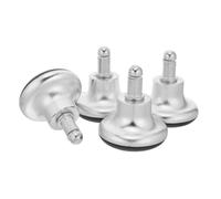 4 Piezas Ruedas Fijas para Sillas de Oficina Antideslizante | Bases de Silla de Ordenador, Instalación sin Herramientas, Superficie de Goma Antideslizante, Uso en Parquet