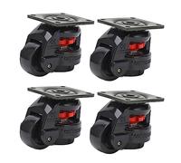 4 piezas Ruedas giratorias Rueda giratoria de ajuste de nivel GD-60F Rueda de rodillo industrial de alta resistencia Rueda de nivelación Ruedas sin ruido
