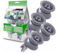 4 Piezas Ruedas Lavavajillas para Cesta Superior con Código Original 00611666 611666 00165313 165313 para Bosch para Siemens para Neff - Garantía de 5 Años - ONIX TECH