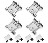 4 Piezas Ruedas Para Puertas Correderas de Armario，Kit Ruedas Puerta Corredera, Galvanizadas Blancas Anticorrosivas - Accesorios para Puertas Correderas Para Puertas Correderas, Cajones, Ventanas