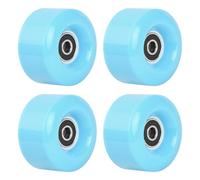 4 Piezas Ruedas Patines Antideslizantes, Quad Ruedas con Rodamientos, PU Ruedas de Repuesto, Ruedas de Patines de Doble 58*39 mm para Patinaje de Doble fila en Interiores o Exteriores (Azul)