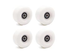 4 Piezas Ruedas Patines Antideslizantes, Quad Ruedas con Rodamientos, PU Ruedas de Repuesto, Ruedas de Patines de Doble 58*39 mm para Patinaje de Doble fila en Interiores o Exteriores (Blanco)