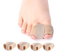 4 Piezas Separador Dedos Pie, Lavable Hallux Valgus Toe Silicona Correctores, Mejorar la Postura del Pie para Relajar Los Dedos de Los Pies, Corrector Juanete Mujer y Hombres, 2S 2L, Color de piel