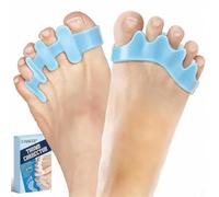 4 Piezas Separador Dedos Pie, Separador Dedos Pie De Silicona, Separadores de Dedo De los Pies, Cómoda Separadores Dedo Pies, para Relajar y Estirar, Azul Claro