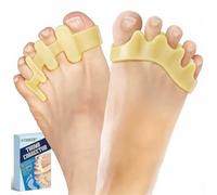 4 Piezas Separador Dedos Pie, Separador Dedos Pie De Silicona, Separadores de Dedo De los Pies, Cómoda Separadores Dedo Pies, para Relajar y Estirar, Amarillo