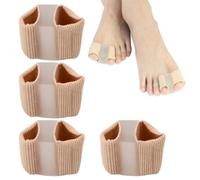 4 Piezas Separadores de Dedos de Juanetes, Separadores de Dedos de Los Pies Gel, Corrector Dedos Pies Garra, Separadores de Dedos de Gel con 2 Bucles para Aliviar la Presión del Pie (L)