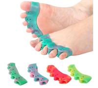 4 Piezas Separadores de Dedos del Pie, Corrector de Juanetes, Separador de Dedos Suave para Ballet, Yoga, Deportistas, Ajuste Universal Hombre Mujer