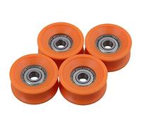 4 Piezas Serías 6X30X13Mm de Plástico Recubierto Sellado Rodamientos de Acero 606ZZ U Profundo Guía de Ranura Polea Carril Rodamiento de Bolas Rodamiento Rueda