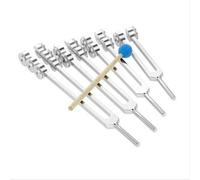 4 piezas Set Diapasones 32/48/64/128 Hz diapasón terapéutico con martillo para prueba del sistema nervioso terapia de curación de sonido cuidado de la salud