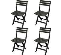4 Piezas Sillas Plegables Komodo Antracita Ipae Progarden Silla cm 44 x 41 x 78