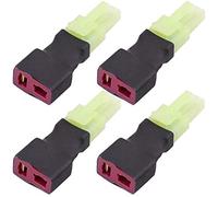 4 piezas sin cables Mini Tamiya estilo hembra macho a enchufe macho Deans T Style Plug hembra macho adaptador inalámbrico para RC Drone Lipo cargador de batería ESC (mini tamiya macho a T hembra)