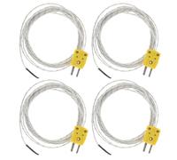 4 Piezas Sonda Termopar K Mini Conector para Medición Industrial | Fibra de Vidrio y Abs, Punta Diámetro, Estabilidad de Señal, para Placas Reflow y Equipos Automatizados