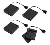 4 Piezas Soporte de Batería AA con Enchufe Hembra USB 4 x Titular Caso de AA 6V Caja de Batería 4 AA 1.5V Caja de Soporte de Bateríapara Coches RC Luces LED y Proyectos Electrónicos