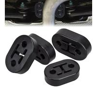 4 Piezas Soporte De Escape De Goma Negro, Silencioso Bloque De Escape, Percha De Escape, Soporte De Escape Universal De Coche 2 Agujeros 12mm, Adecuado Para La Mayoría De Coches