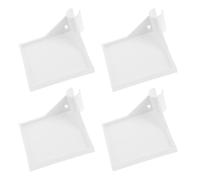 4 Piezas Soporte de Esquina Estante para Poste 16 MM | Plástico Blanco, Diseño Clip, Uso en Interior y Monitoreo de Plantas, para Equipos y Ventiladores