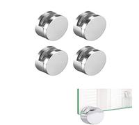 [4 piezas] Soporte de estante de vidrio rectangular ajustable sin marco, abrazadera para estante