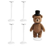 4 Piezas Soporte de Exhibición de Muñecas Ajustable, Soportes para Muñecas Soportes de Muñecas Soporte de Exhibición para Muñecas para Estante de Muñeca, Peluche, Ultraman (20-28cm, Blanco)