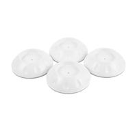 4 Piezas Soporte de Pared de Plástico ABS Blanco | Anclaje Antideslizante, Montaje sin Daños, Compatible Marcas Populares y Uso en Escaleras o Puertas