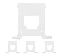 4 Piezas Soporte de Riel de 22mm, Montaje Seguro Blanco | Plástico Blanco, Instalación Rápida en Rieles Eléctricos, para Armarios de Control y Hogares