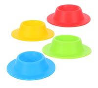 4 piezas Soporte de Silicona para Huevos, Compacto y Resistente al Calor | Ayuda a Evitar Roturas, Limpieza Sencilla en Lavavajillas, Adecuado para Cocineros Domésticos y Familias