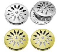 4 Piezas Soporte Espiral Antimosquitos,Porta Incienso Antimosquitos Metal,Espirales Antimosquitos Exterior,Quemador Espiral Antimosquito (Plata + Oro)