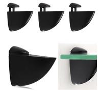 4 Piezas Soporte Estanteria Pared, Ajustable Soporte Estante Cristal Aleación de Zinc Soporte para Estantes de Madera Vidrio Espesor 3-20 mm