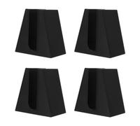 4 Piezas Soporte para Báscula de Grasa Corporal Negro de Plástico | Organizador para Suelo o Mesa, Acabado Moderno y Limpio, Ayuda a Reducir Desorden en Baño, Oficina y Hogar