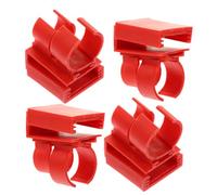 4 Piezas Soporte para Luces LED de Acuario ABS Rojo | Fijación Estable para Luz y Varilla, Clips de Vidrio, Uso en Montaje y Mantenimiento del Tanque