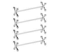 4 Piezas Soporte para Palillos de Acero Inoxidable y Soporte para Palillos a Prueba de Herrumbre con Diseño Antideslizante Soporte de Metal Premium para Cucharas, Tenedores y