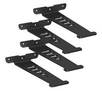 4 Piezas Soportes para Estantes de Pared, Soporte para Estanterías de Pared para Biblioteca, Sala de Estar, Dormitorio Escuadras para Estanterias Metalicas Invisible(Black,23cm/9.1in)