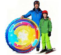 4 Piezas Tabla de Trineo, Trineo de Nieve para Niños, Juego de Trineo Bob Plástico, Snowboard para Niños Unisex y También Apto para Niño y Adult (Amarillo)