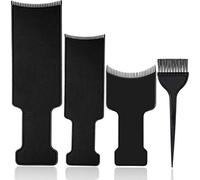 4 Piezas Tableros de Tintes de Balayage con Dientes Paleta de Color de Pelo Pincel de Tintes Peine Tablero de Balayage para Cabello y Usos en Salón